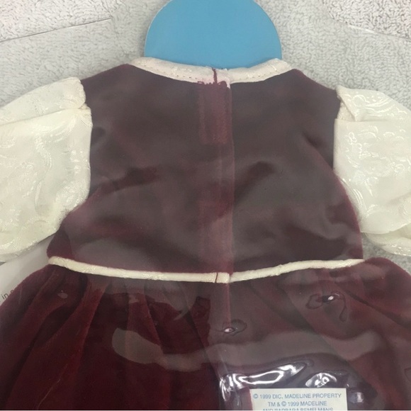 NWT New Vintage 1999 Eden Madeline Wine Velvet Dress Collectible Doll Girls - Picture 8 of 12